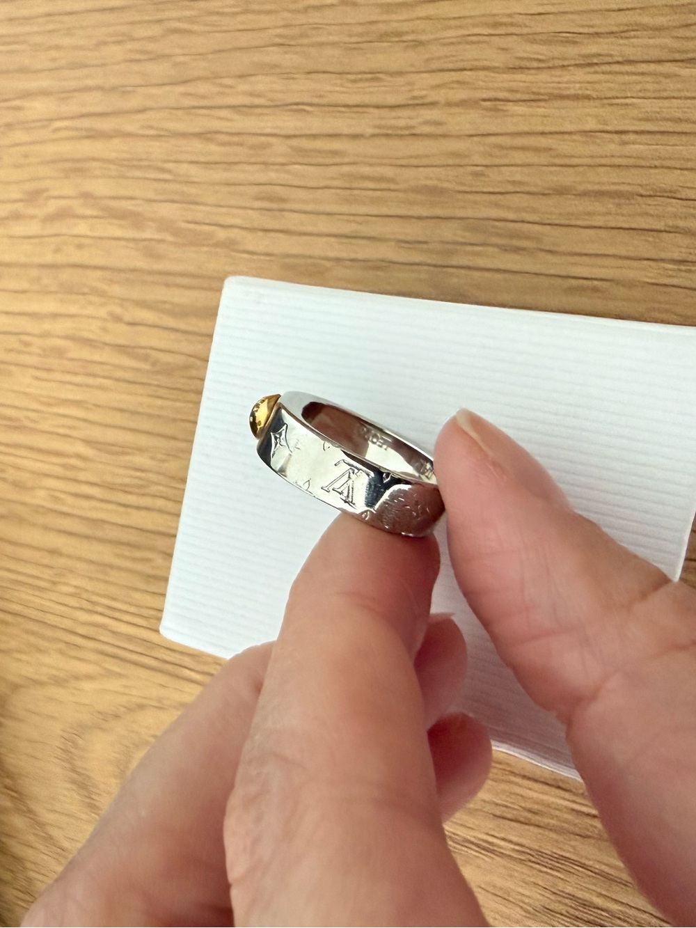 Louis Vuitton Nanogram Two Tone Ring